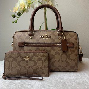 Coach Rowan Satchel w/ Phone Wallet